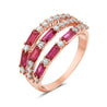 14K Rose Gold Ruby & Diamond Ring