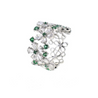 Emerald and Rose-Cut Diamond Ring