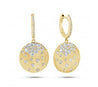 Diamond Disc Drop Earrings
