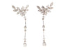 Diamond Leaf Drop Earrings