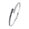 Graduated Diamond & Sapphire Bangle