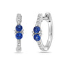 Diamond & Sapphire Huggie Hoop Earrings