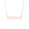 14K Rose Gold Name Plate Necklace