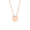 Mini Rose Gold Disc Necklace