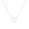 14K Rose Gold Open Circle Necklace