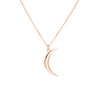14K Rose Gold Crescent Necklace