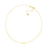 14K Yellow Gold Bar Necklace With Diamond Accent