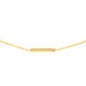 14K Yellow Gold Bar Necklace With Diamond Accent