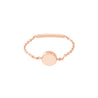 14K Rose Gold Disk Chain Ring