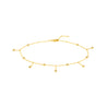 Gold Dangle Disk Anklet