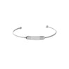 14K White Gold Engravable ID Open Cuff Bangle