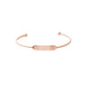 14K Rose Gold Engravable ID Open Cuff Bangle