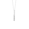 14K White Gold Square Bar Necklace