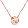 Rose Gold & Diamond Disc Pendant