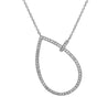 Diamond Open Teardrop Necklace