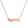 Rose Gold & Diamond Bar Necklace