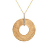 Gold and Diamond Open Circle Pendant