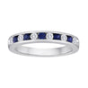 Diamond Sapphire Channel Set Band