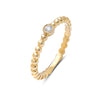 14K Yellow Gold Stackable Diamond Ring