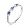 Sapphire and Diamond Stackable Ring