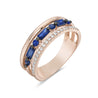 Rose Gold Sapphire and Diamond Ring