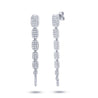 White Gold Diamond Pave Serpentine Earrings