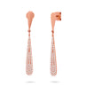Rose Gold Diamond Pave Teardrop Earrings