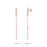 Rose Gold Chain Dangle Diamond Earrings