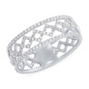 White Gold Diamond Open Pattern Ring
