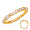 14K Yellow Gold Diamond Stackable Band