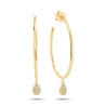 Diamond Pear Hoop Earrings