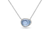 Blue Topaz and Diamond Pendant