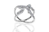 14K White Gold & Diamond Twist Ring