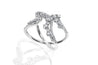 14K White Gold & Diamond Twist Ring