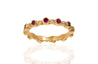Diamond and Ruby Gold Eternity Stackable Ring