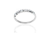 14K Contemporary White Stackable Baguette Diamond Ring